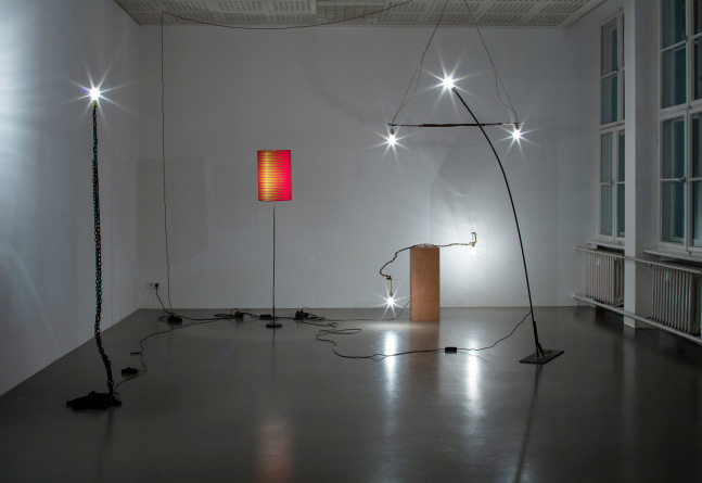 Installation views, Martin Boyce, Douglas Gordon, Franz West, Lamps and Furniture,&amp;nbsp;Haubrok Foundation, Berlin, 2025