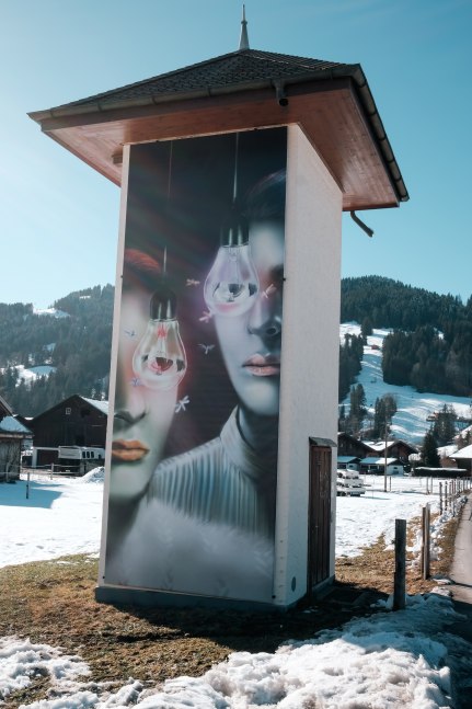 Installation view, Louisa Gagliardi, Electric Company (2025), Elevation 1049, Gstaad, 2025