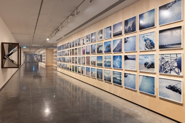 Installation view of works by Doug Aitken
