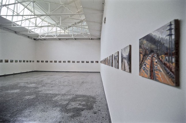 Installation view of paintings by Jean-Frédéric Schnyder