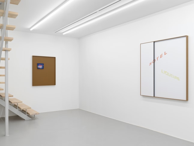 Installation view of Valentin Carron sculpture exhibition