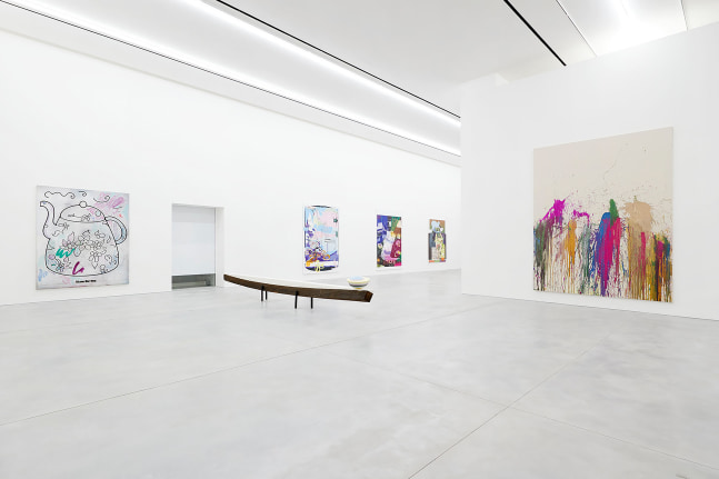 Installation view of paintings by Michael Williams
