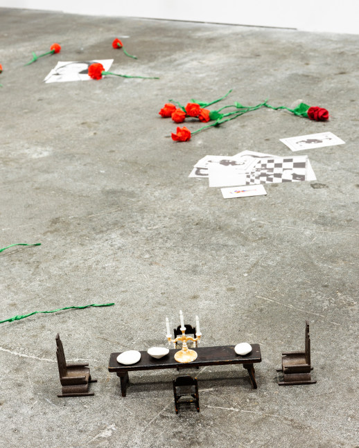 Installation view, Karen Kilimnik, The Joker Episode of The Avengers, Art Basel Unlimited, Basel, 2024