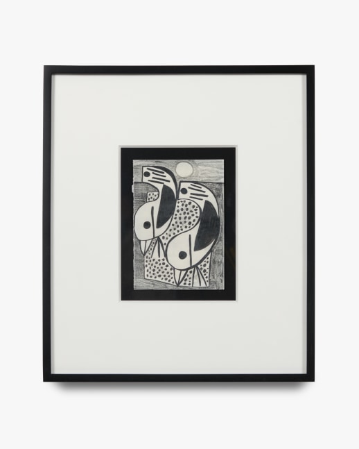 black drawing of birds by Austin Eddy