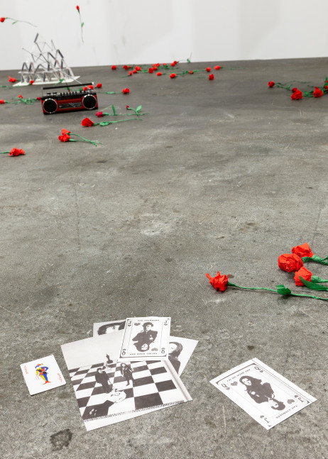 Installation view, Karen Kilimnik,&amp;nbsp;The Joker Episode of The Avengers, Art Basel Unlimited, Basel, 2024