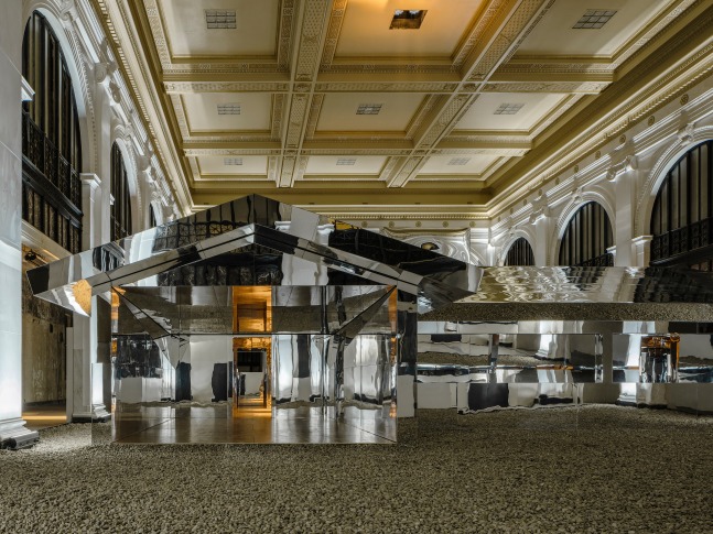 Installation view of living art installation by Doug Aitken