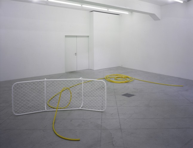 Installation view of Martin Boyce sculpture exhibition