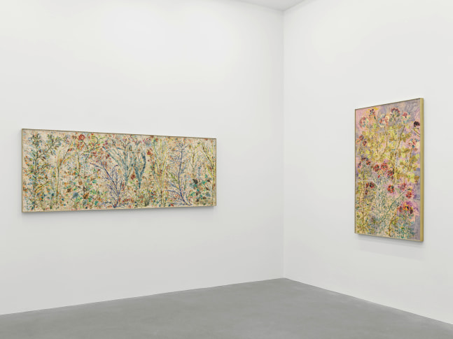 Installation view, Sam Falls, Galerie Eva Presenhuber, Waldmannstrasse, Zurich, 2025