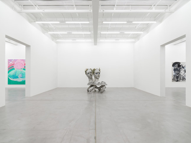 Installation view of works by various artists