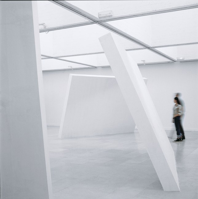 Installation view of sculptures by Ugo Rondinone