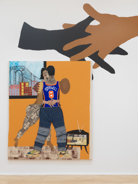 Installation view of Tschabalala Self painting and sculpture exhibition