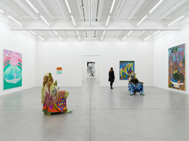 Installation view of works by various artists