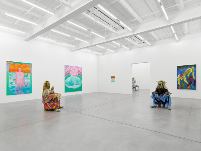 Installation view of works by various artists