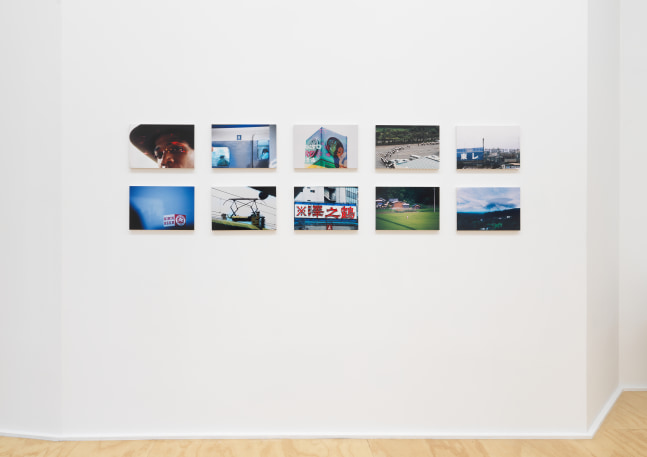 Installation view of photographs by Lee Jaffe