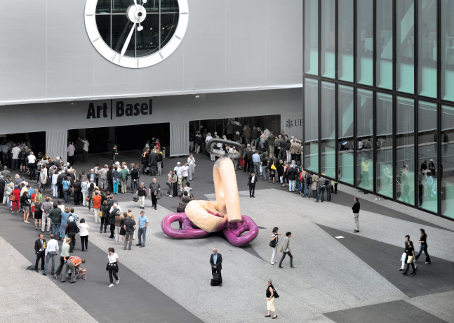 Installation view of sculpture by Mark Handforth