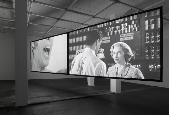 Installation view of Douglas Gordon film and installation exhibition