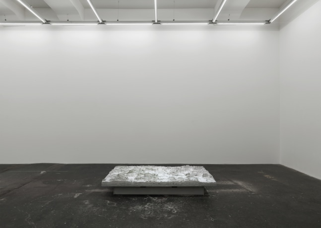 Installation view of Peter Fischli David Weiss film and sculpture exhibition