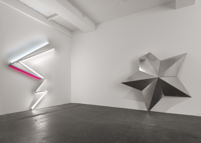 Installation view of Mark Handforth sculptures exhibition