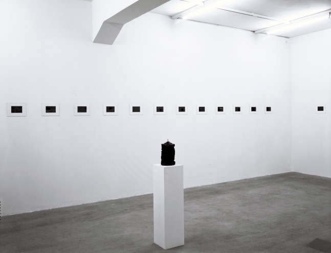 Installation view of Peter Fischli David Weiss photography and sculpture exhibition
