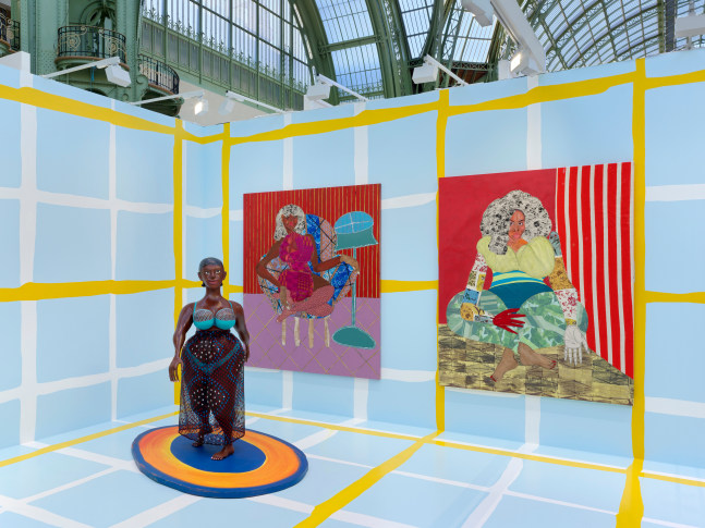 Installation view, Tschabalala Self, My House, Art Basel Paris, Grand Palais, Paris, 2024