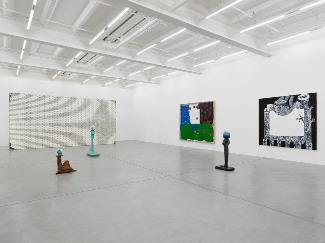 Installation view of group painting and sculpture exhibition