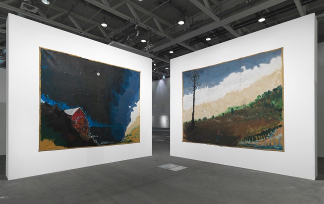Installation view of paintings by Verne Dawson