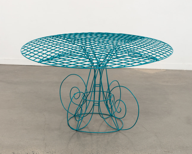 furniture sculpture of a table by Tschabalala Self