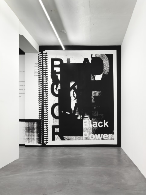 Installation view of Adam Pendleton wall-based works