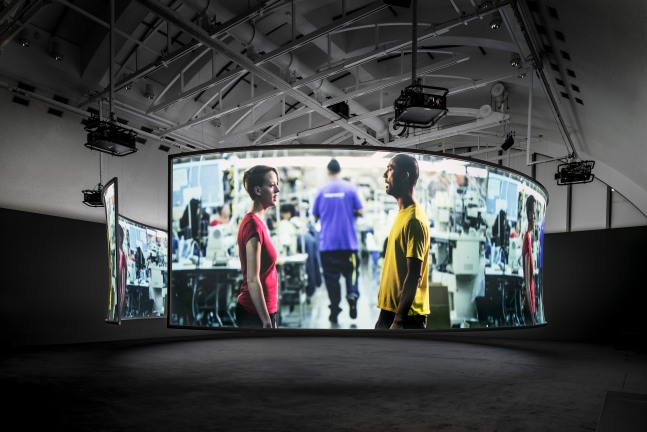 Installation view of Works by Doug Aitken