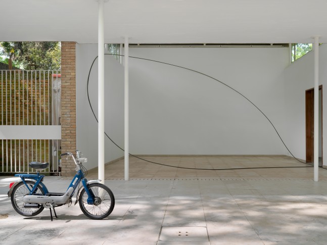 Installation view of sculptures by Valentin Carron