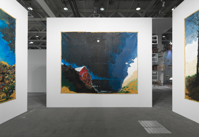 Installation view of paintings by Verne Dawson