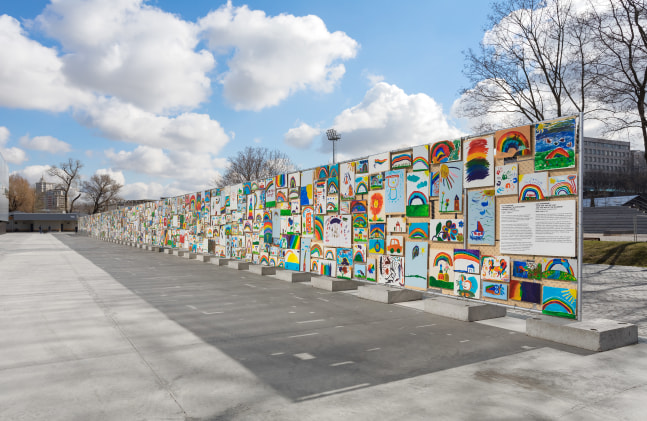 Installation view of sculpture by Ugo Rondinone