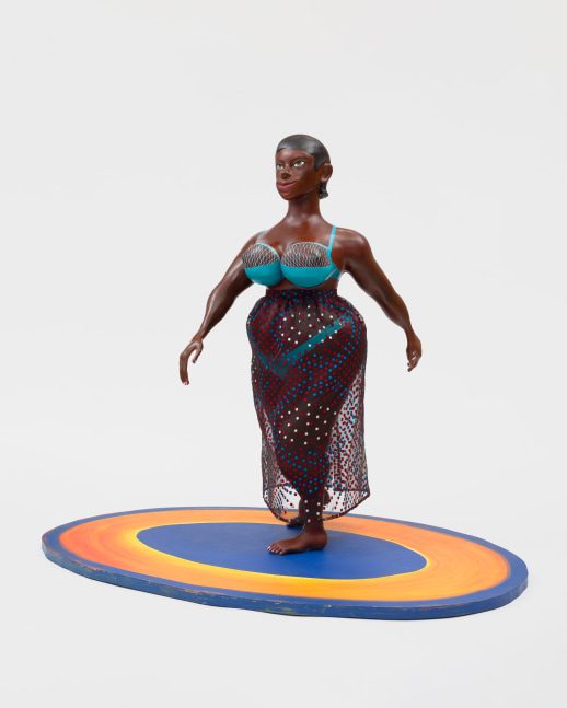 Heroine inspired by the fantasy of Saartjie Bartmann in Paris 2

2023

3D printed PLA, epoxy resin, oil primer, acrylic, steel and MDF stand

Sculpture 172.5 x 73.5 x 93.5 cm / 67 7/8 x 29 x 36 3/4 in

Pedestal 5 x 244 x 152 cm / 2 x 96 1/8 x 59 7/8 in

&amp;copy; Tschabalala Self