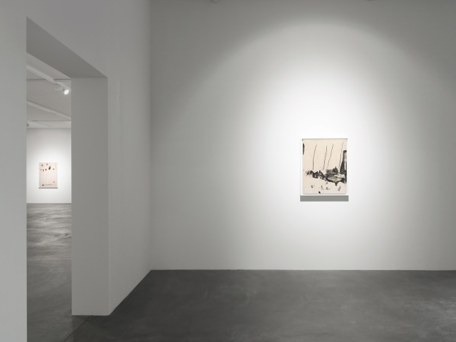 Installation view of Josh Smith paintings exhibition