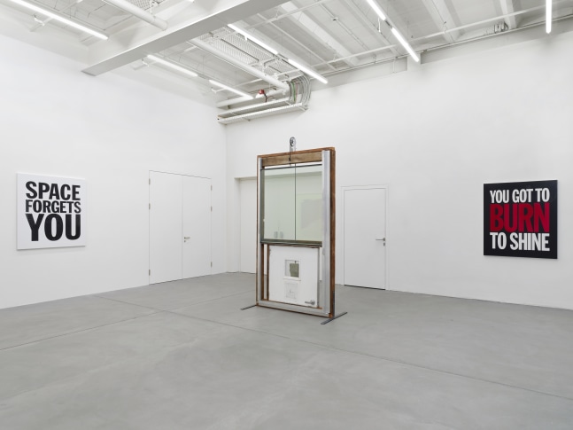 Installation view of group painting and sculpture exhibition