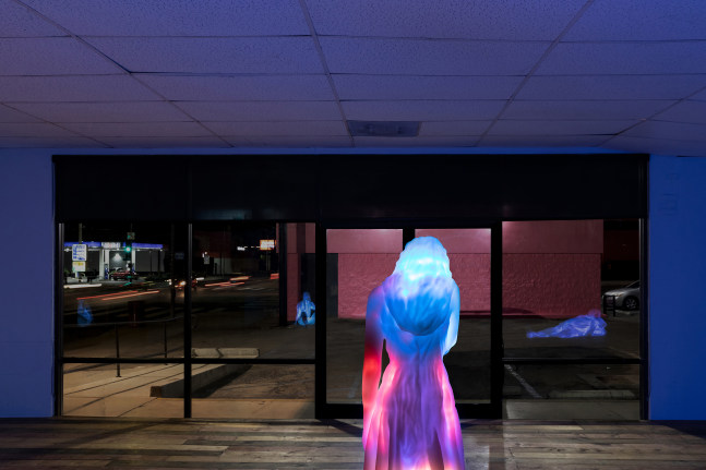 Installation view of Works by Doug Aitken