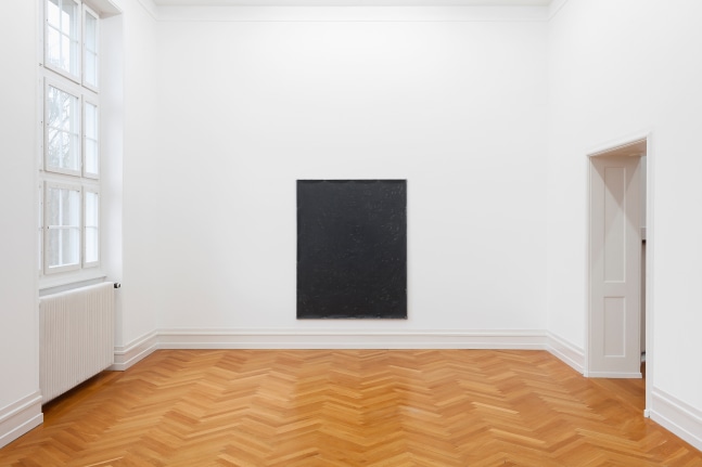 Installation views of paintings by Valentin Carron