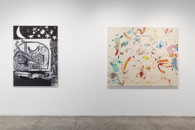 Installation view, Jean-Marie Appriou, Martin Boyce, Austin Eddy, Amy Feldman, Louisa Gagliardi, Matthew Angelo Harrison, Shara Hughes, Wyatt Kahn, Sofia Mitsola, Chemu Ng&amp;rsquo;Ok, Tobias Pils, Tschabalala Self, Sue Williams, Galerie Eva Presenhuber, Taxa, Seoul, 2023
&amp;copy; the artists
Courtesy the artists and Galerie Eva Presenhuber, Zurich / Vienna
Photo: Sebastiano Pellion di Persano