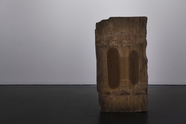 Installation view of sculpture by Trisha Donnelly