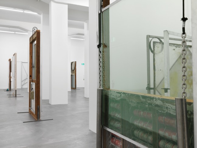 Installation view of Oscar Tuazon sculptures exhibitions