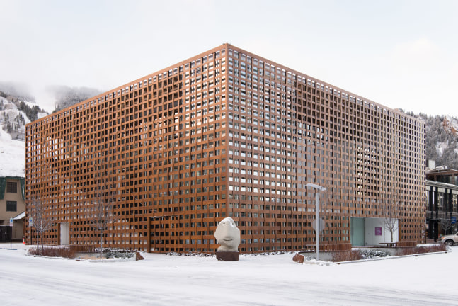 Installation view of sculpture by Ugo Rondinone