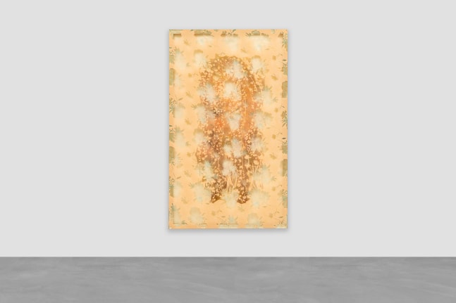 pigment painting on silk by Sam Falls