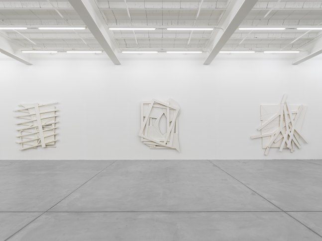 Installation view of Wyatt Kahn wall reliefs