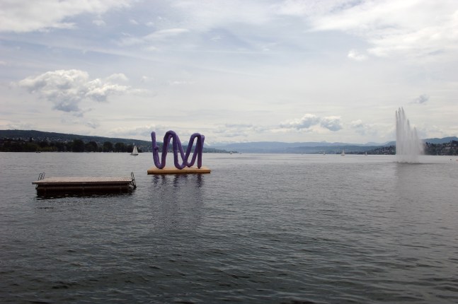 Installation view of sculptures by Franz West