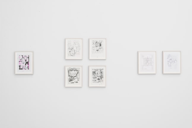 Installation view of paintings by Michael Williams