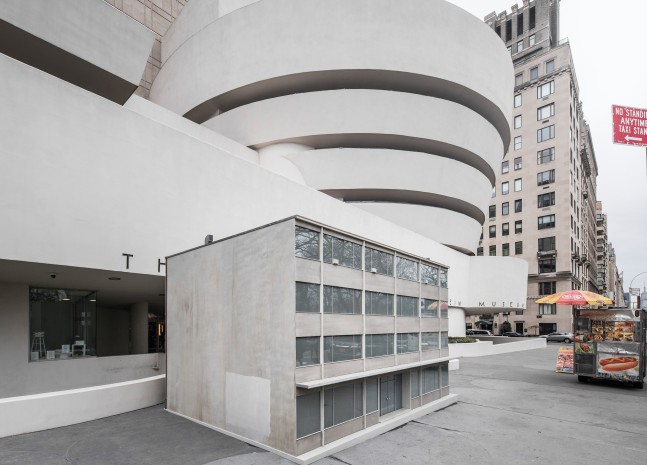 Installation view of sculptures by Peter Fischli and David Weiss