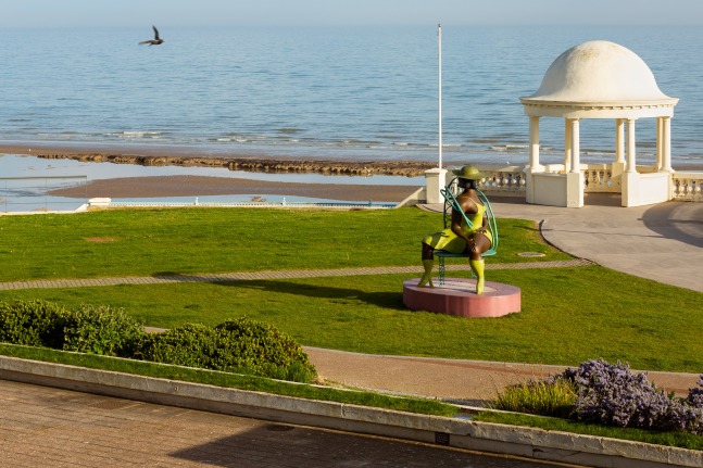 installation view of sculpture by Tschabalala Self