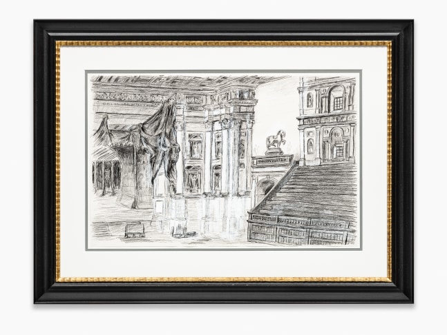 the otherworld on stage, the ducal palace theater, Italy in the renaissance

2020
Acrylic and china marker on paper
Sheet 57 x 89 cm / 22 1/2 x 35 in
Frame 95 x 126.5 x 5.5 cm / 37 3/8 x 49 3/4 x 2 1/8 in

&amp;copy; Karen Kilimnik