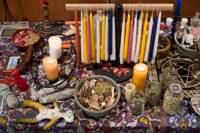 Installation view of works by Karen Kilimnik