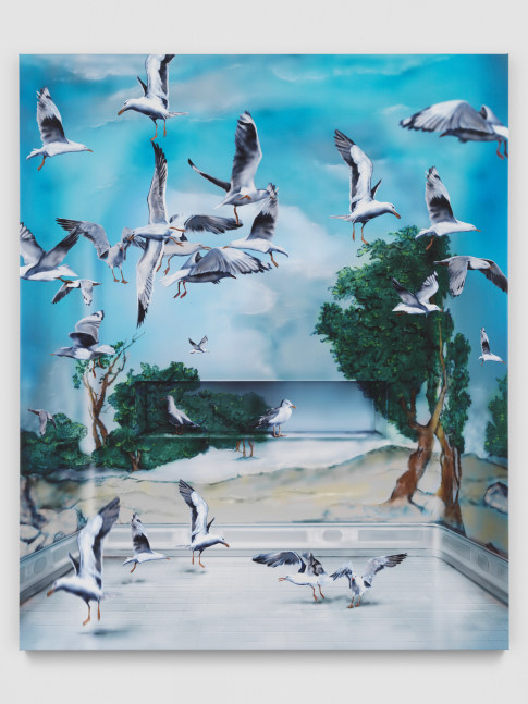 Swarm

2023

Gel medium, ink on PVC

250 x 205 x 4.5 cm / 98 3/8 x 80 3/4 x 1 3/4 in

Total dims. 247 x 150 x 4.5 cm / 97 1/4 x 59 x 1 3/4 in

&amp;copy; Louisa Gagliardi